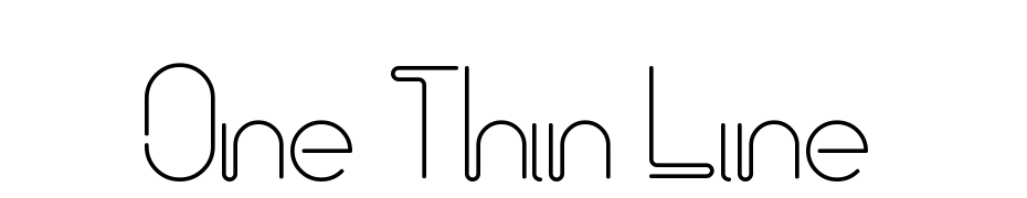 One Thin Line Font Download Free